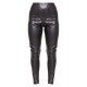 Black Faux Leather Pintuck Detail Leggings
