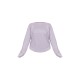 Ash Grey Oversized Cropped Crewneck Sweatshirt