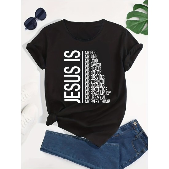 Women’s Letter Print Casual T-Shirt – Comfortable Crew Neck Short Sleeve Top for Sports and Summer – PRYCUS MITCHELL INC Women’s Letter Print Casual T-Shirt – Comfortable Crew Neck Short Sleeve Top for Sports and Summer – PRYCUS MITCHELL INC