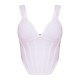 White Bandage Dip Hem Bust Cup Corset