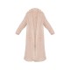 Beige Premium Soft Faux Fur Tailored Maxi Coat