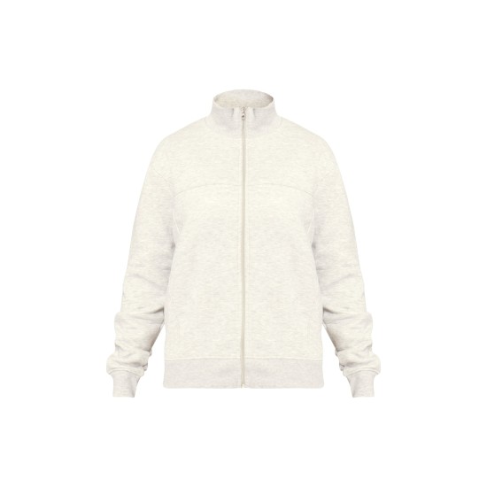 Ash Grey Seam Detail Zip Track Top